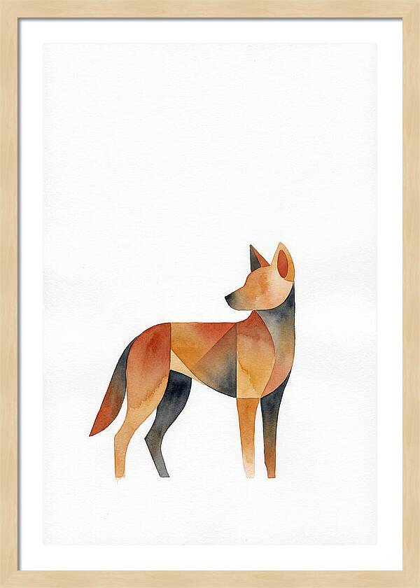 Dingo In Minimalist Style