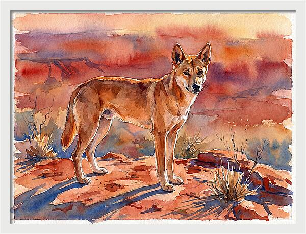 Dingo In The Desert