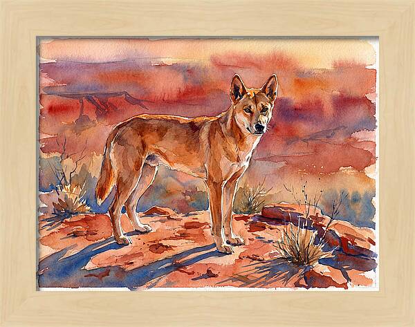 Dingo In The Desert