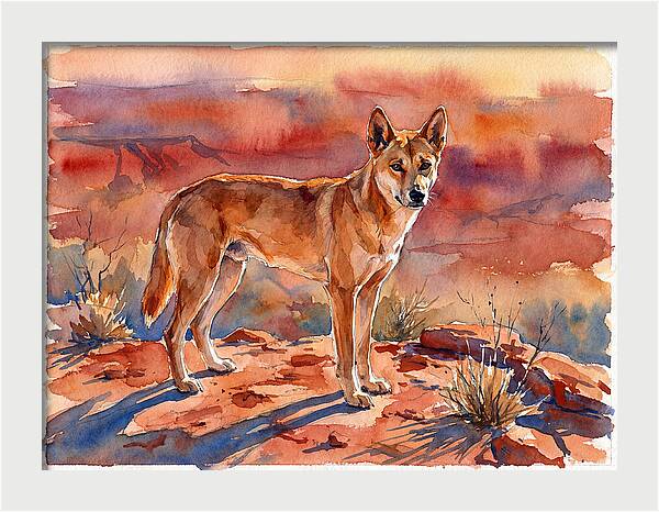 Dingo In The Desert