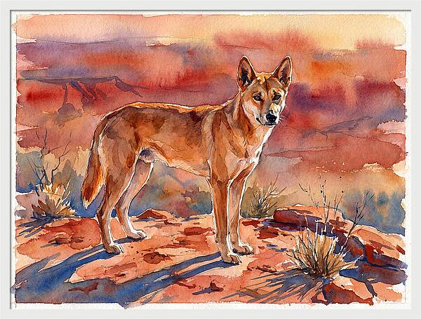 Dingo In The Desert
