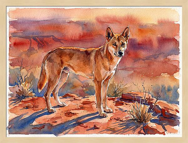 Dingo In The Desert