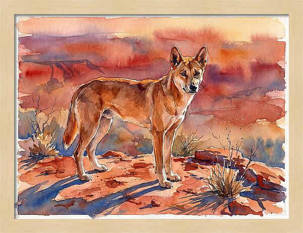 Dingo In The Desert