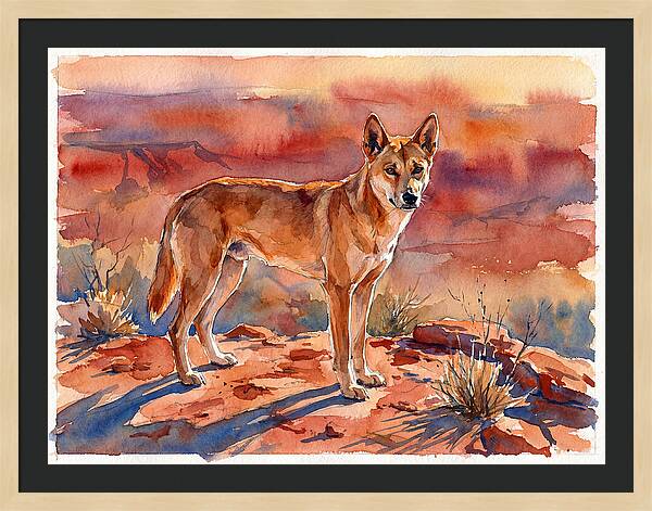 Dingo In The Desert