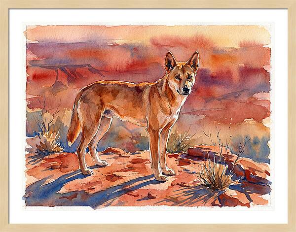 Dingo In The Desert