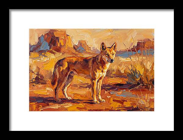 Dingo In The Desert Sunlight