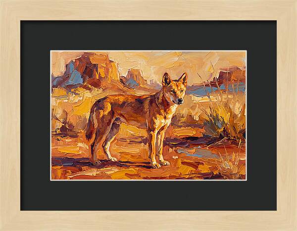 Dingo In The Desert Sunlight
