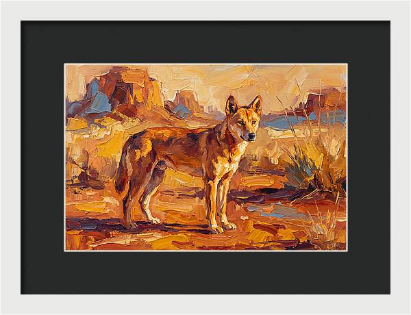 Dingo In The Desert Sunlight