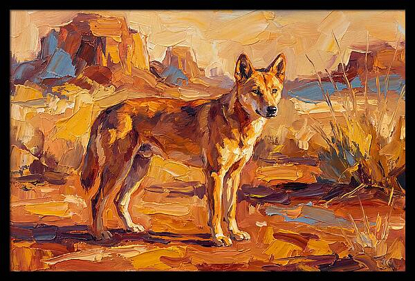 Dingo In The Desert Sunlight