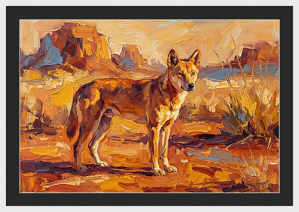 Dingo In The Desert Sunlight