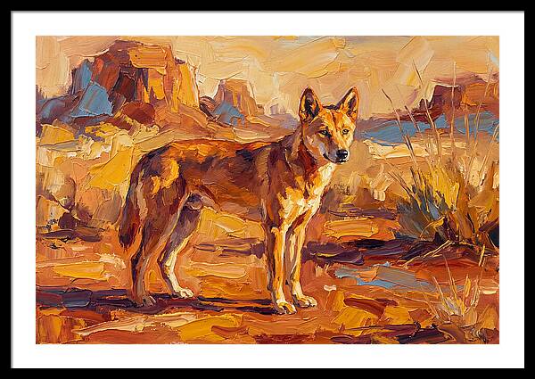 Dingo In The Desert Sunlight