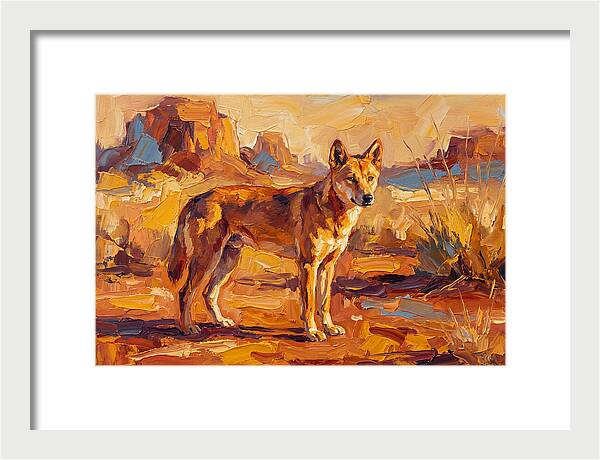 Dingo In The Desert Sunlight