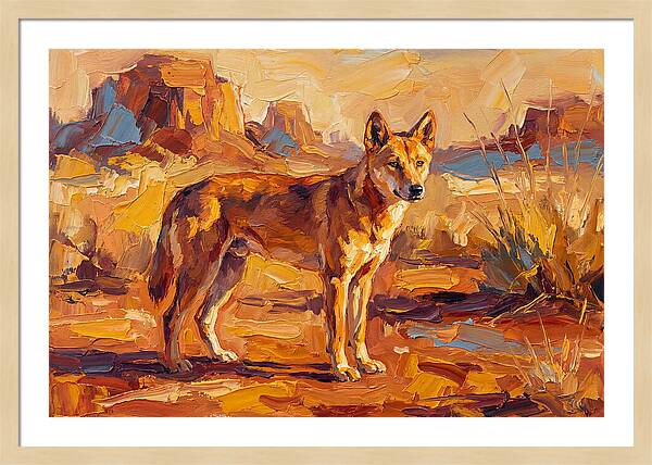Dingo In The Desert Sunlight