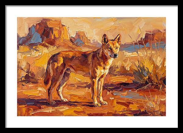 Dingo In The Desert Sunlight