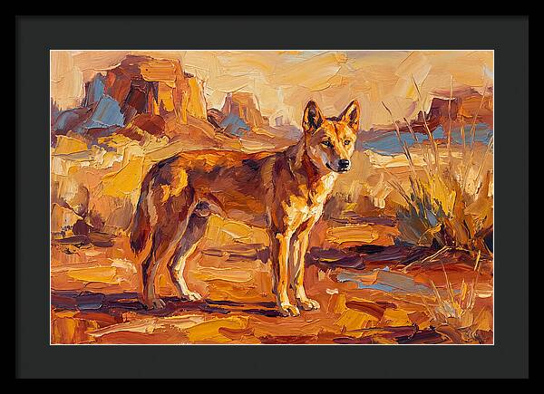 Dingo In The Desert Sunlight