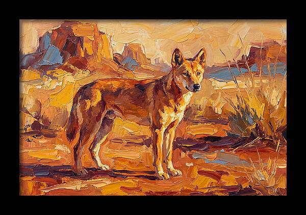 Dingo In The Desert Sunlight