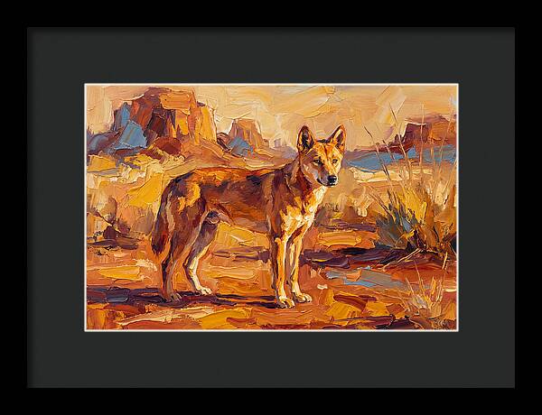 Dingo In The Desert Sunlight