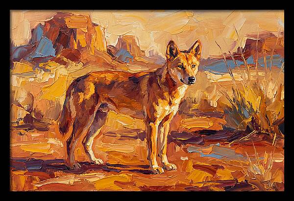 Dingo In The Desert Sunlight