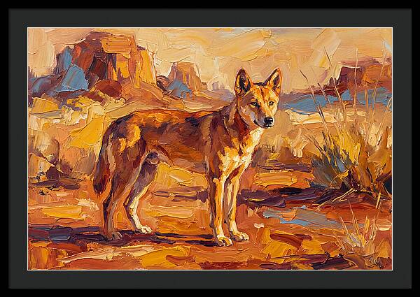 Dingo In The Desert Sunlight