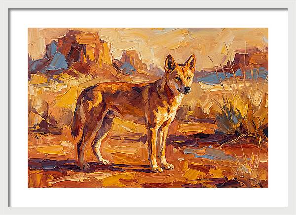 Dingo In The Desert Sunlight