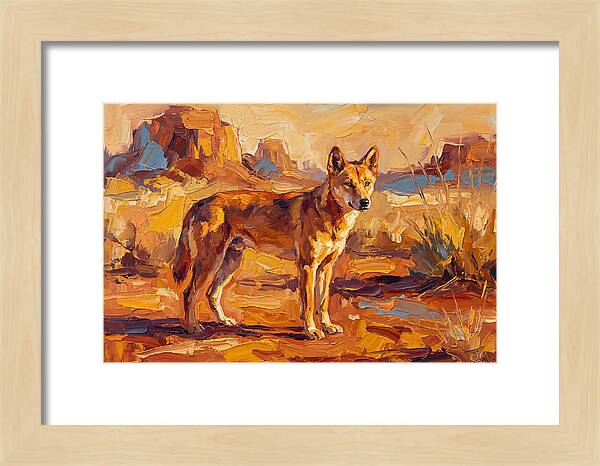 Dingo In The Desert Sunlight