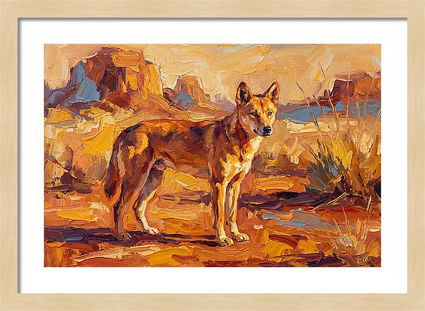 Dingo In The Desert Sunlight