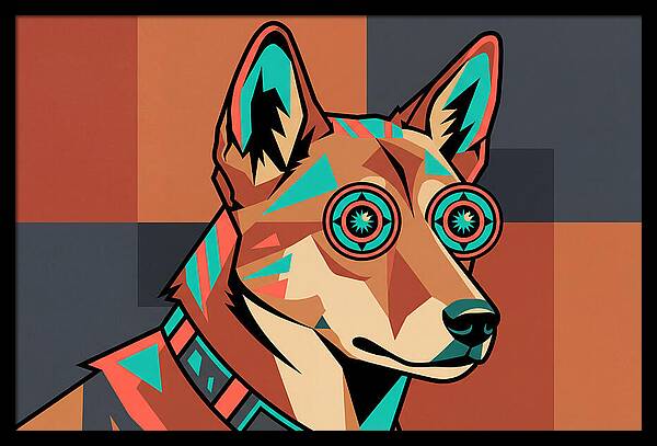 Dingo With Colorful Glasses