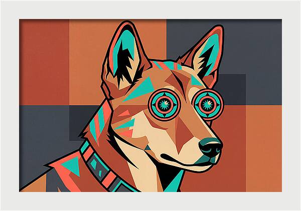 Dingo With Colorful Glasses