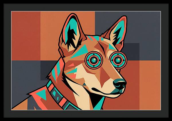 Dingo With Colorful Glasses