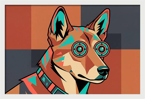 Dingo With Colorful Glasses