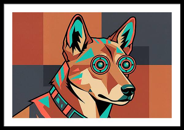 Dingo With Colorful Glasses