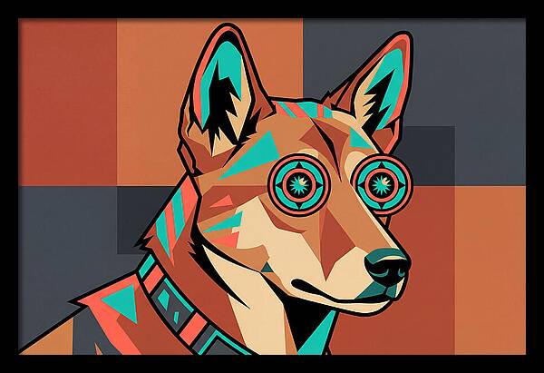 Dingo With Colorful Glasses