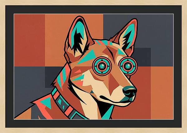 Dingo With Colorful Glasses