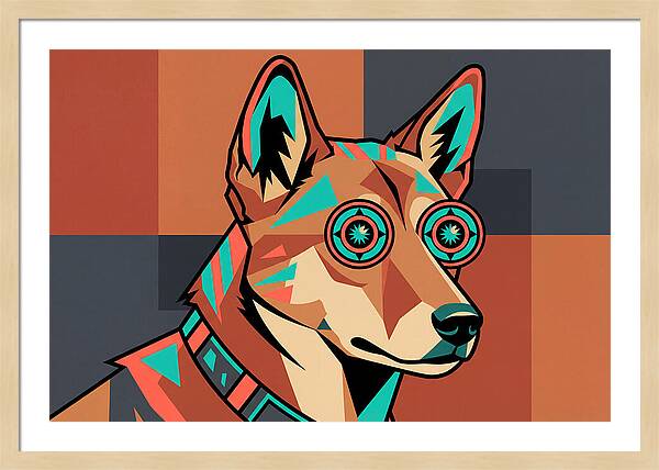 Dingo With Colorful Glasses