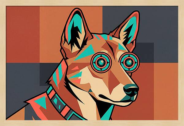Dingo With Colorful Glasses