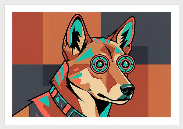 Dingo With Colorful Glasses