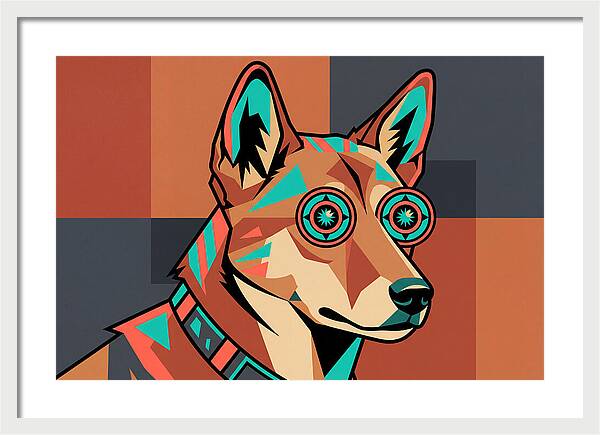 Dingo With Colorful Glasses