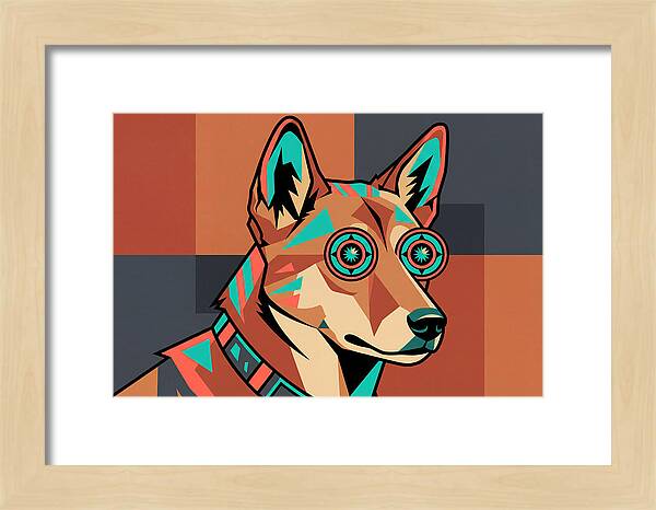 Dingo With Colorful Glasses