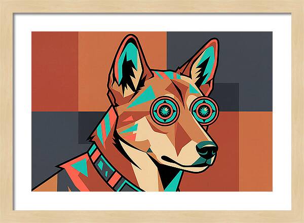 Dingo With Colorful Glasses