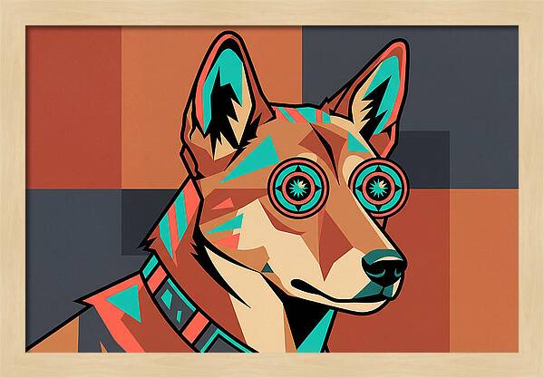 Dingo With Colorful Glasses