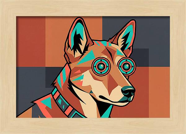 Dingo With Colorful Glasses