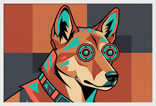 Dingo With Colorful Glasses