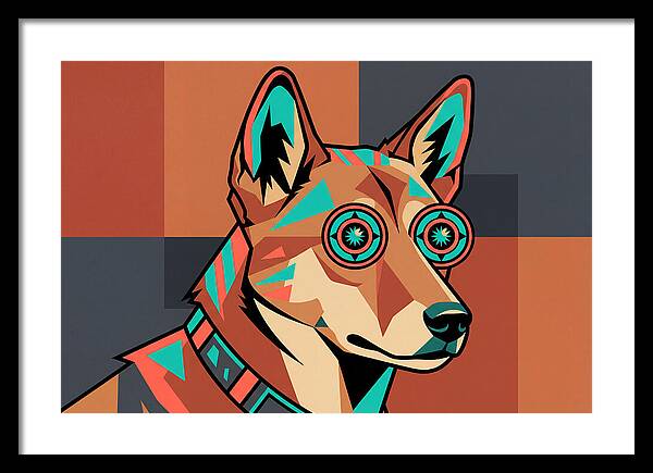 Dingo With Colorful Glasses