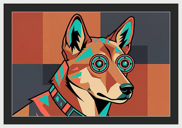 Dingo With Colorful Glasses