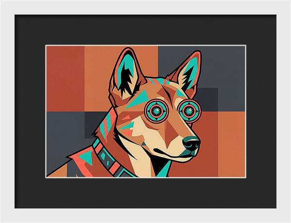 Dingo With Colorful Glasses