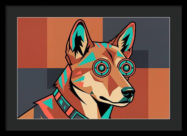 Dingo With Colorful Glasses
