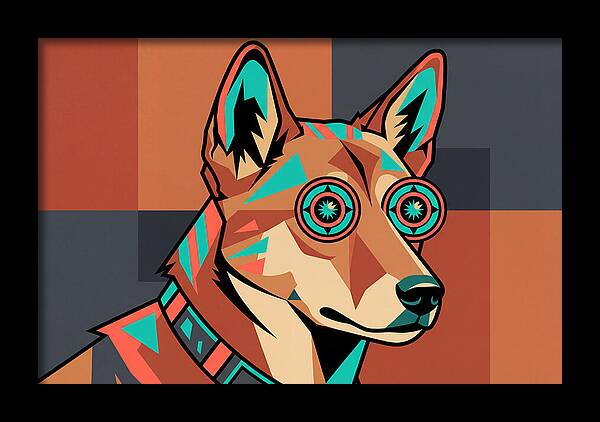 Dingo With Colorful Glasses