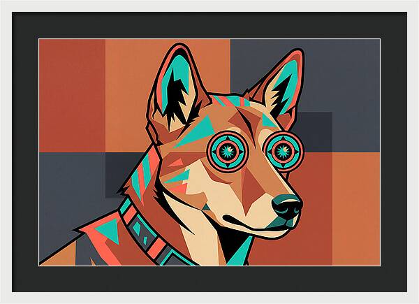 Dingo With Colorful Glasses
