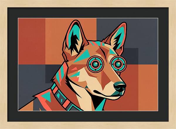 Dingo With Colorful Glasses