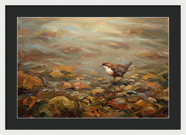 Dipper Bird Walking Underwater